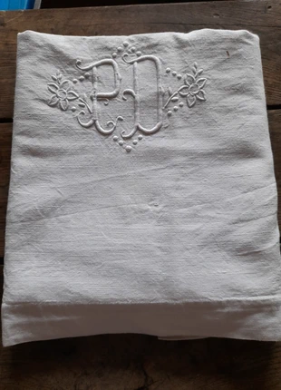 ancien draps monogrammé ajouré fait main, brand: Draps, condizioni: Ottime, taglia: Queen size (160-170 x 190-200 cm), €10.00, €11.20 include la Protezione acquisti