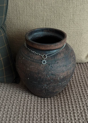 Retro Edelstahl Kette Silber Farbe sonne Hippie boho Kugelkette, brand: Retro, condizioni: Ottime, €14.00, €15.40 include la Protezione acquisti