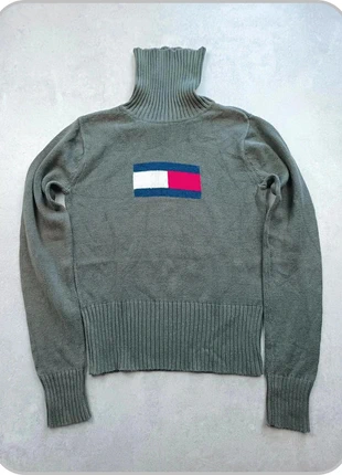 Pull vintage col roulé Tommy Hilfiger flag big logo vert/kaki taille S, marke: Tommy Hilfiger, zustand: Sehr gut, größe: S / 36 / 8, 17,90 €, 19,50 € beinhaltet Vinted-Käuferschutz Pro