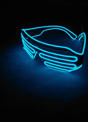 Neon LED EL Wire Blue Shutter Light Up Glasses with Three Modes of Lights, brand: NO LABEL, condition: New with tags, £6.99, £8.04 includes Buyer Protection