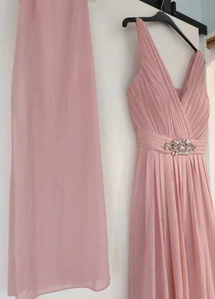 (3XL) robe de cérémonie rose poudré avec châle, brand: Bellissima, condition: Good, size: XXXL / 46 / 18, €16.00, €17.50 includes Buyer Protection