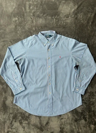 Chemise Ralph Lauren homme XL bleue à rayures blanches roses jaunes, marke: Ralph Lauren, zustand: Sehr gut, größe: XL, 14,90 €, 16,35 € inklusive Vinted-Käuferschutz