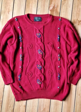 Vintage 90s cottagecore burgundy cutesy cosy grandma jumper, brand: Vintage, condition: Good, size: One size, £25.00, £26.95 includes Buyer Protection