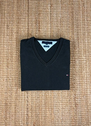 Gilet, Pull sans Manches Léger Col V Noir Brodé Tommy Hilfiger Premium Coton Taille XXL, marke: Tommy Hilfiger, zustand: Sehr gut, größe: XXL, 20,00 €, 21,70 € beinhaltet Vinted-Käuferschutz Pro