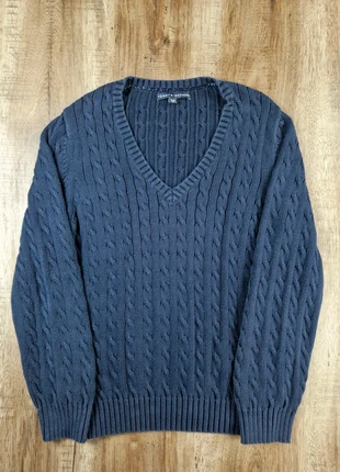 Pull torsadé col V bleu marine Tommy Hilfiger coton taille XL, brand: Tommy Hilfiger, condition: Very good, size: XL, €15.00, €16.45 includes Buyer Protection Pro