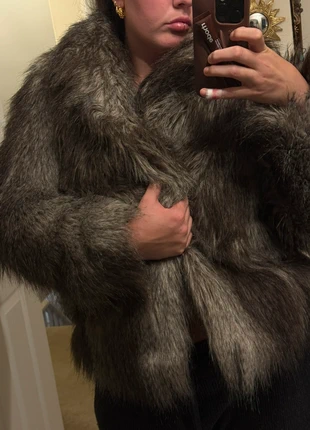 Grey/Brown Faux fur Coat, brand: Oasis, condition: New without tags, size: S / UK 8-10, £33.99, £36.39 includes Buyer Protection