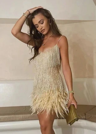 Jurk goud, marque: velora Amsterdam, état: Neuf sans étiquette, taille: M / 38 / 10, 20,00 €, 21,70 € Protection acheteurs incluse