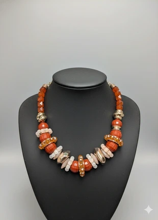 Collana statement anni 70 sui toni autunnali, marque: Statement, état: Très bon état, 15,00 €, 16,45 € Protection acheteurs incluse