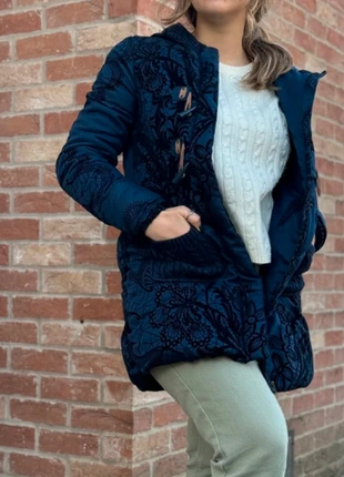 Giubbotto Lungo Blu Desigual – S, marca: Desigual, estado: Muito bom, tamanho: S, €50.00, €53.20 inclui Proteção do Comprador