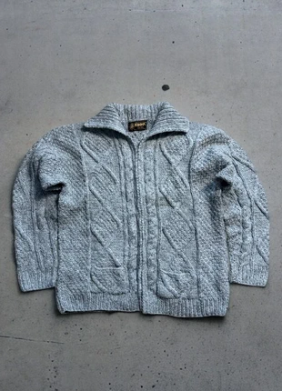 Vintage Ishka Fisherman Aran Knit - grey - size L - 100% Wool, marke: Ishka, zustand: Sehr gut, größe: L, 29,90 €, 32,10 € inklusive Vinted-Käuferschutz