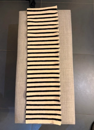 Écharpe pure laine vierge vintage rayée crème et noir Armor-Lux, brand: Armor-Lux, condition: Very good, €15.00, €16.45 includes Buyer Protection