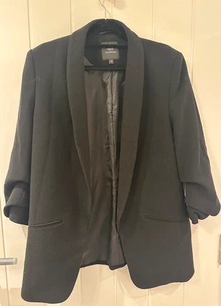 Next Tailoring Black Ruched Sleeve Open Blazer Jacket - Size 14, brand: Next, condition: Very good, size: XL / 14, £15.00, £16.45 includes Buyer Protection
