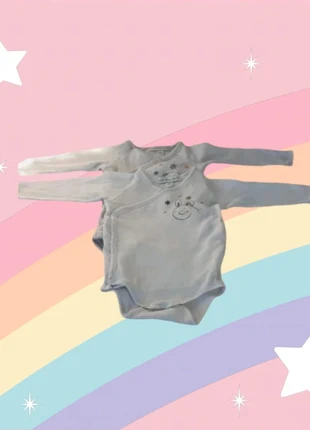 Lot de 2 bodies mixtes Verbaudet 🧸 3 mois, marque: Vertbaudet, état: Très bon état, taille: 1-3 mois / 56 cm, 2,00 €, 2,80 € Protection acheteurs incluse