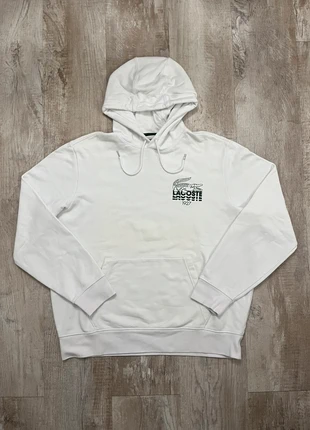 Sweat À Capuche Lacoste (Classic Fit) (100% Coton) Blanc/Taille XL (6), merk: Lacoste, staat: Heel goed, maat: XL, € 35,00, € 37,45 inclusief Kopersbescherming