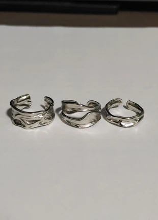 adjustable stainless steel irregular multiple foldings ring series, brand: y2k, condizioni: Ottime, taglia: Regolabile, €13.50, €14.88 include la Protezione acquisti