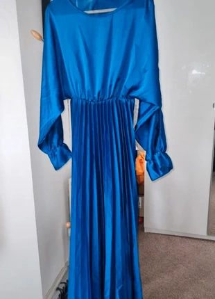 Blue Pleated Maxi Dress, condition: New without tags, size: M / 10, £9.00, £10.15 includes Buyer Protection