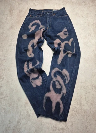 Crossby jean Y2K custom motifs tie-dye bleu foncé femme taille 38 vintage rare, brand: Crossby, condizioni: Discrete, taglia: M, €24.00, €25.90 include la Protezione acquisti
