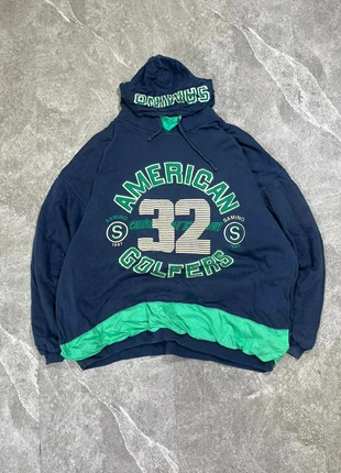 💫Hoodie American Golfers Navy and Green Vintage Sporty Design 90's Retro Y2K Vibe💫, merk: Vintage Dressing, staat: Heel goed, maat: S, € 12,95, € 14,30 inclusief Kopersbescherming