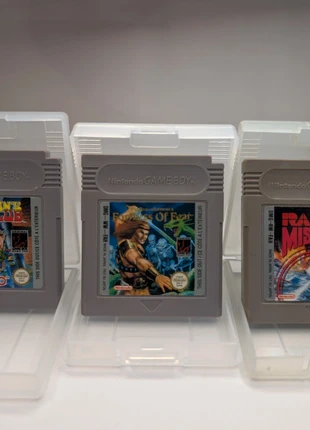 Lot de 3 jeux Game Boy – Solomon’s Club, Fortress of Fear, Radar Mission. Loose, testés, staat: Heel goed, € 23,00, € 24,85 inclusief Kopersbescherming