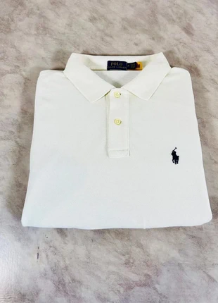 Polo manches longues Ralph Lauren noté taille M mais taille grand blanc premium Code 055N, brand: Ralph Lauren, condition: Very good, size: L, €28.00, €30.10 includes Buyer Protection Pro