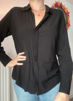 Chemise noire femme Amisu – taille M – viscose & élasthanne – parfait état, marca: Amisu, estado: Muy bueno, tamaño: M / 38 / 10, 4,00 €, 4,90 € Protección al comprador incluida