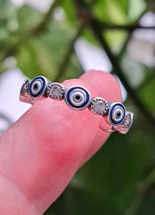 Superbe bague 💍 Argent S925 œil bleu,zircones blanc femme taille 60, brand: Argent, condition: Very good, size: 19 mm Ø, €25.00, €26.95 includes Buyer Protection