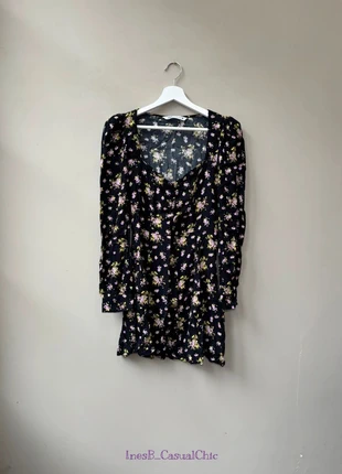 Robe courte fleurie Zara M manches longues – Très bon état, marke: Zara, zustand: Sehr gut, größe: M / 38 / 10, 12,00 €, 13,30 € inklusive Vinted-Käuferschutz