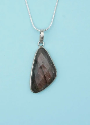 925 Sterling Silver Labradorite Gemstone Pendant Necklace, brand: Silver, condition: Very good, £14.99, £16.44 includes Buyer Protection