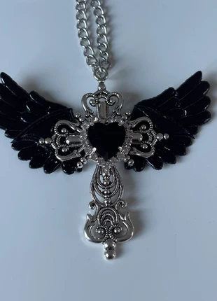 Collier vintage y2k argenté et noir avec ailes d’anges Nana neuf, marke: Nana, zustand: Neu, 16,00 €, 17,50 € inklusive Vinted-Käuferschutz