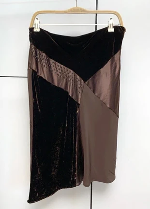 Vintage y2k Bruine Asymmetrische rok 40, merk: Vintage, staat: Heel goed, maat: L / 40 / 12, € 8,50, € 9,63 inclusief Kopersbescherming Pro