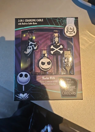 3 in 1 charging cable the nightmare before Christmas, brand: Disney, condition: New with tags, £5.50, £6.48 includes Buyer Protection