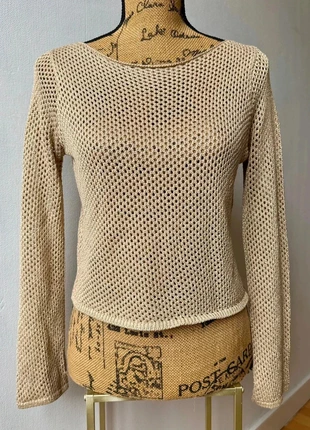 Pullover ajouré crochet doré mango taille XS/S - très bon état, marque: Mango, état: Très bon état, taille: XS / 34 / 6, 19,00 €, 20,65 € Protection acheteurs incluse
