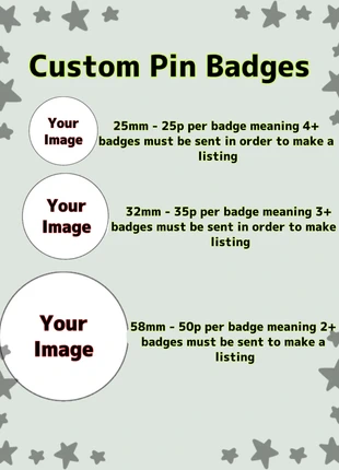 Custom Pin Badges, brand: CUSTOMIZED PIN BADGES, condition: New with tags, £1.00, £1.75 includes Buyer Protection