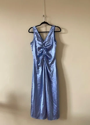 Longue robe bleue satinée élégante, marque: H&M, état: Très bon état, taille: S / 36 / 8, 10,00 €, 11,20 € Protection acheteurs incluse