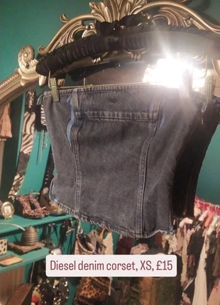 Diesel denim corset, brand: Diesel, condition: Good, size: XS / UK 4-6, £15.00, £16.45 includes Buyer Protection