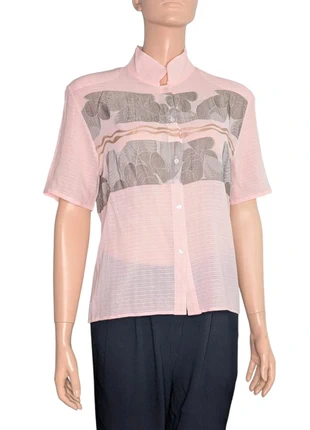 blouse vintage cortina rose motif tropical chic 42, marque: Vintage Dressing, état: Très bon état, taille: XL / 42 / 14, 13,00 €, 14,35 € Protection acheteurs incluse