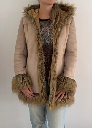 Vintage y2k 2000s Tammy fur penny lane style coat with hood, brand: tammy, condition: Very good, size: S / 8, £25.00, £26.95 includes Buyer Protection