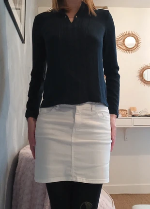 Magnifique Mini Jupe en Jean Blanche Etam - T.36 - Neuf sans étiquette, marque: Etam, état: Neuf sans étiquette, taille: S / 36 / 8, 9,00 €, 10,15 € Protection acheteurs incluse