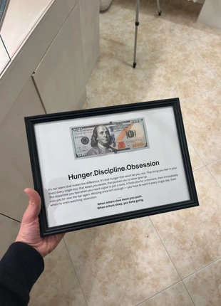 Motivational wall art / quadro motivazionale 100$ dollars, marca: Supreme, estado: Nuevo sin etiquetas, 25,00 €, 26,95 € Protección al comprador incluida