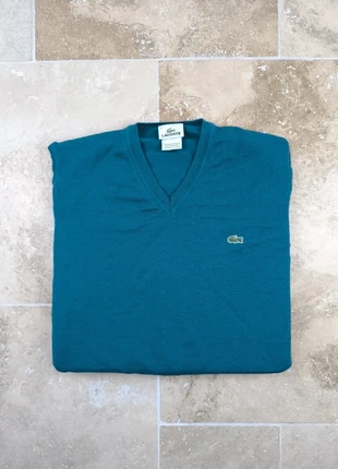 Pull col V homme Lacoste S vert troué pure laine, brand: Lacoste, condition: Satisfactory, size: S, €9.99, €11.19 includes Buyer Protection Pro