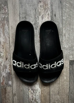 Claquettes Adidas Adilette Comfort noir total – Taille 42, marque: adidas, état: Satisfaisant, taille: 42, 5,00 €, 5,95 € Protection acheteurs incluse