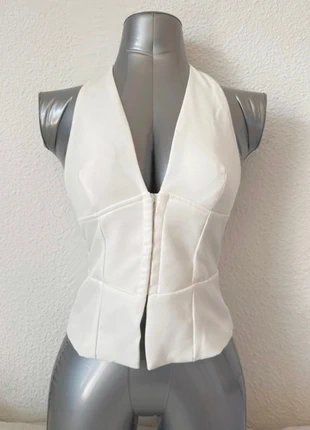 White Halter Top, staat: Heel goed, maat: XS / 34 / 6, € 22,00, € 23,80 inclusief Kopersbescherming