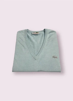 Pull Lacoste bleu clair uni logo brodé col V - Taille XL / L019, brand: Lacoste, condition: Good, size: XL, €14.95, €16.40 includes Buyer Protection Pro