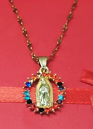 Collier acier inoxydable pendentif Vierge Marie – spirituel et religieux #2, marque: Boutique Île de Beauté, état: Neuf sans étiquette, 3,95 €, 4,85 € Protection acheteurs (Pro) incluse