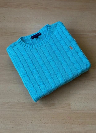 👕Pull Torsadé Col Rond Ralph Lauren Bleu Clair taille S, marque: Ralph Lauren, état: Très bon état, taille: S / 36 / 8, 39,37 €, 42,04 € Protection acheteurs incluse