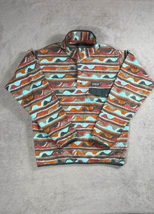 Polaire à boutons et poche crazy fleece turquoise marron Patagonia Synchilla Snap-T homme taille M, marca: Patagonia, estado: Muito bom, tamanho: M, €88.00, €93.10 inclui Proteção do Comprador