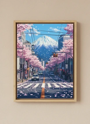 Anime achtige canvas poster 30x40cm, merk: NO LABEL, staat: Nieuw met prijskaartje, € 20,00, € 21,70 inclusief Kopersbescherming