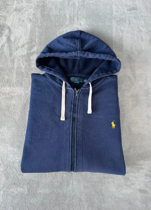 Zip veste à capuche Ralph Lauren | Taille XXXL | Marine logo jaune, marca: Ralph Lauren, estado: Muito bom, tamanho: XXXL, €39.90, €42.60 inclui Proteção do Comprador
