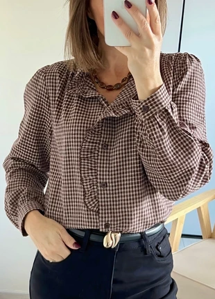 Chemise à carreaux couleur choco taille S, marque: Boutique indépendante, état: Très bon état, taille: S / 36 / 8, 31,90 €, 34,20 € Protection acheteurs (Pro) incluse