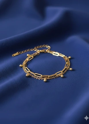 Bracelet double en acier inoxydable, état: Très bon état, 3,00 €, 3,85 € Protection acheteurs incluse